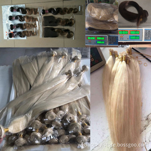 Wholesale high quality piano color hair extensions, double drawn colored hair extension human hair, 6/613 piano colours hair